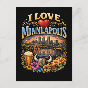 Carte Postale J'adore Minneapolis