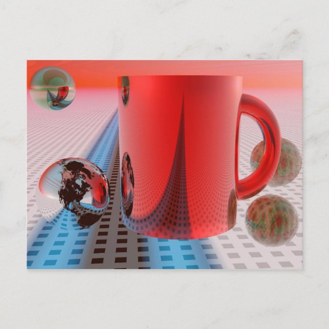 Carte Postale J'adore mon café du matin (Devant)