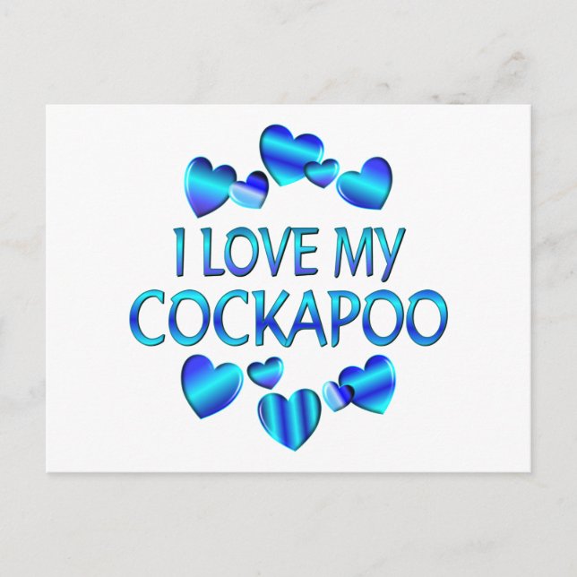 Carte Postale J'adore mon Cockapoo (Devant)