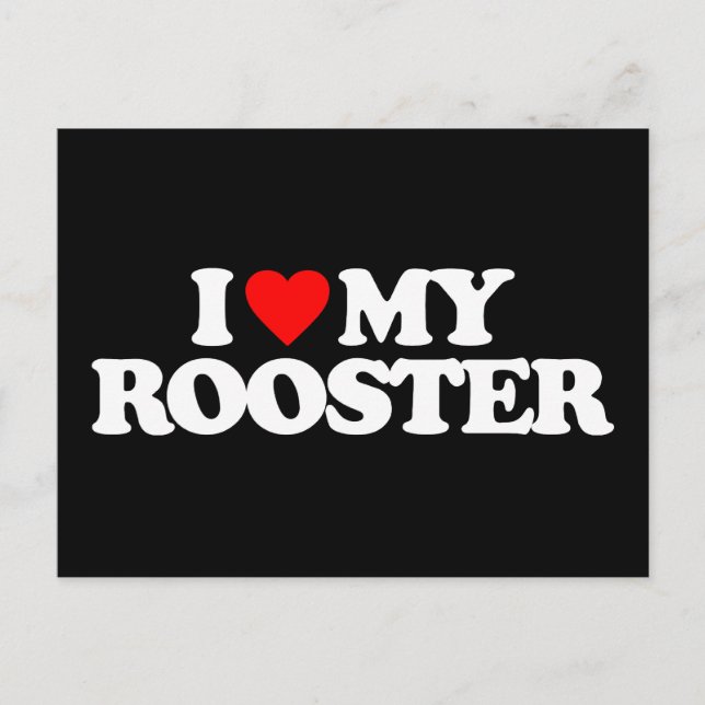CARTE POSTALE J'ADORE MON ROOSTER (Devant)