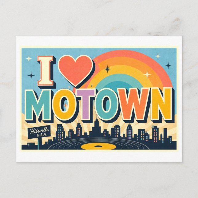 Carte Postale "J'adore Motown" (Devant)
