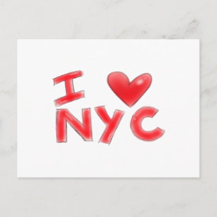 Carte Postale J'adore NYC Classique