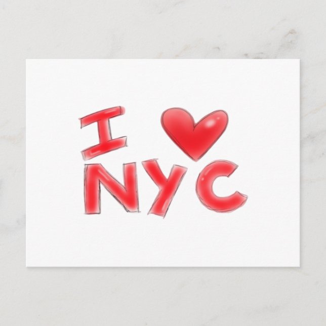 Carte Postale J'adore NYC Classique (Devant)