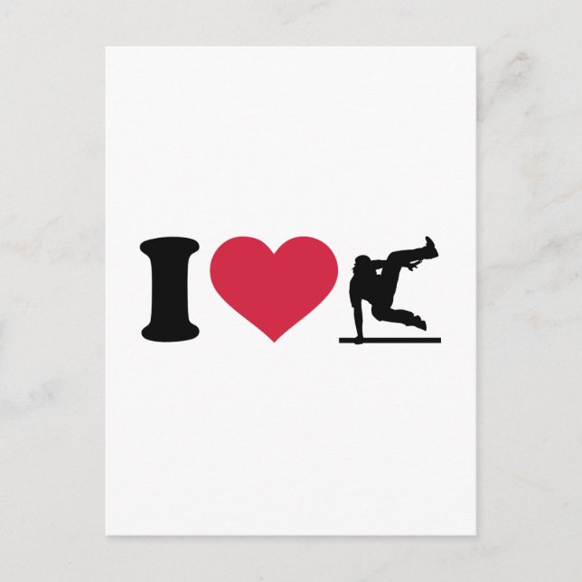 Carte Postale J'adore Parcouring (Devant)