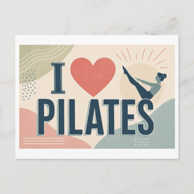 Carte Postale "J'adore Pilates" (Devant)