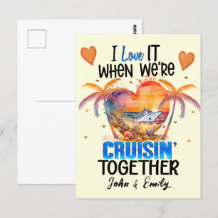 Carte Postale J'adore quand on fait une croisière ensemble
