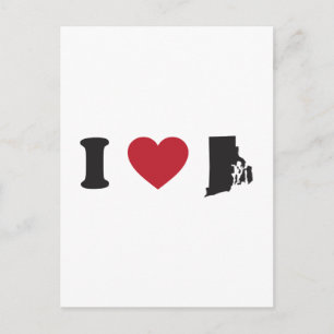 Carte Postale J'adore Rhode Island