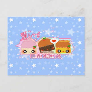 Carte Postale J'adore Sweets !