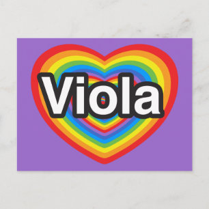 Carte Postale J'adore Viola. Je t'aime Viola. Cœur