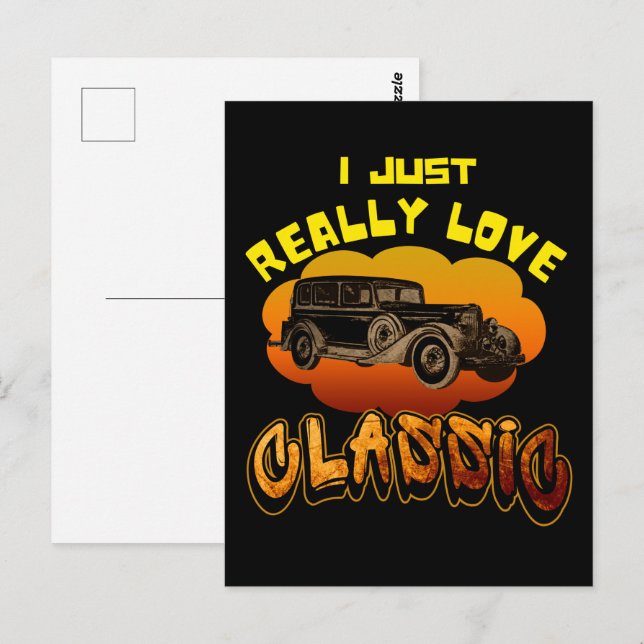 Carte Postale j'adore vraiment les classiques  (Devant / Derrière)