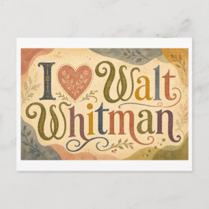 Carte Postale "J'adore Walt Whitman"