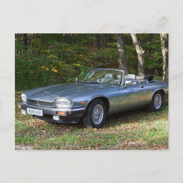 Carte Postale Jaguar XJS V12 Cabriolet (Devant)