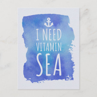 Carte Postale J'ai besoin de vitamine mer