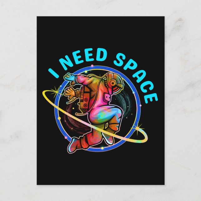 CARTE POSTALE J'AI BESOIN D'ESPACE  (Devant)