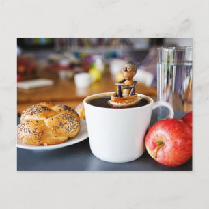 Carte Postale J'ai besoin d'un gros café ! Passage à tabac amusa