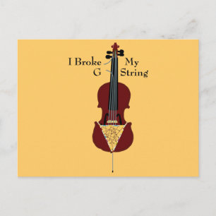 Carte Postale J'Ai Broke Ma Chaîne G (Cello)