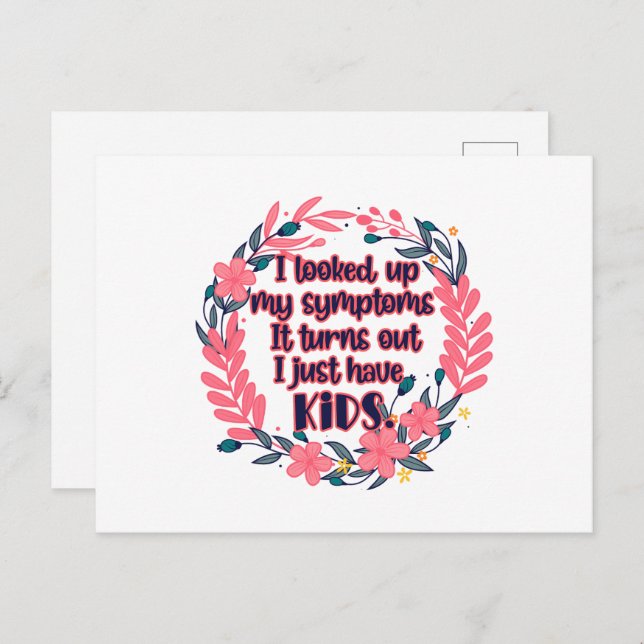 Carte Postale J'Ai Cherché Mes Symptômes Il S'Avère Que J'Ai Des (Devant / Derrière)