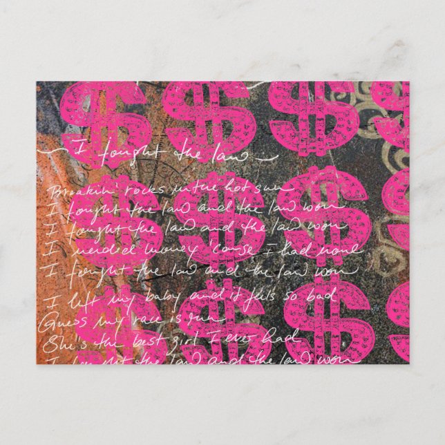 Carte Postale J'Ai Combattu La Loi (Devant)