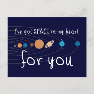 Carte Postale J'ai de l'espace dans mon coeur pour toi