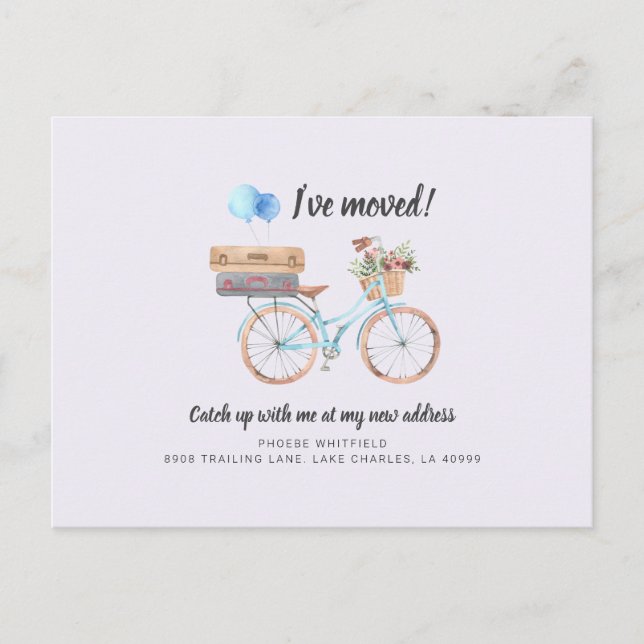 Carte Postale J'ai déménagé Annonce de changement d'adresse (Devant)