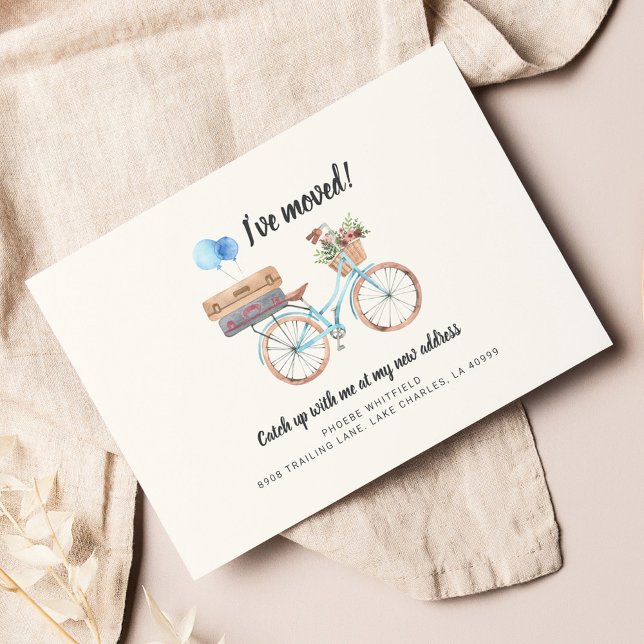 Carte Postale J'ai déménagé  Changement d'adresse moderne Déména (Boho Moving Announcement Change of Address Card)