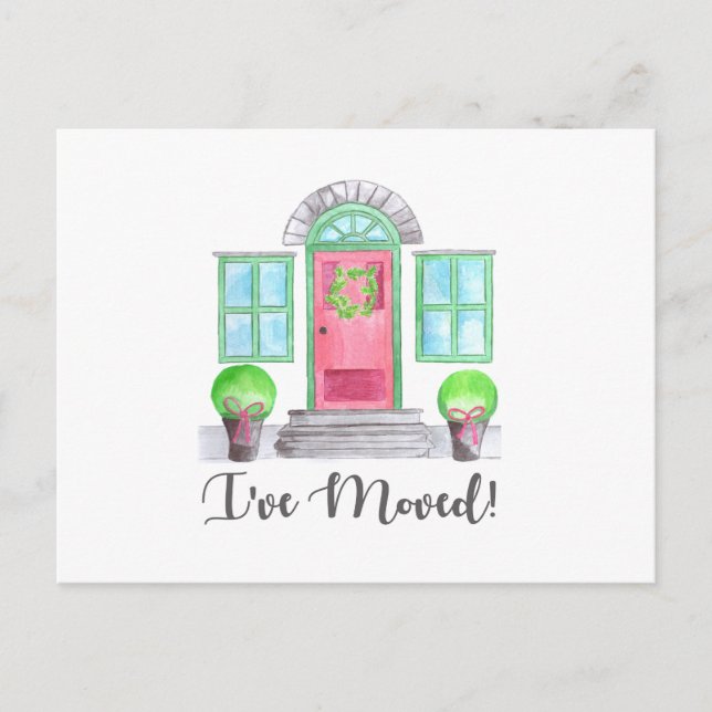 Carte Postale J'ai déménagé ! Maison de Noël (Devant)