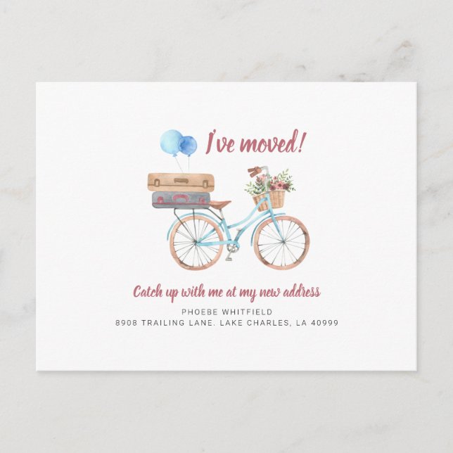 Carte Postale J'ai déplacé le changement d'adresse Faire-part de (Devant)