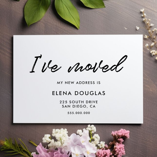 Carte Postale J'ai déplacé Modern Moving faire-part (Créateur téléchargé)