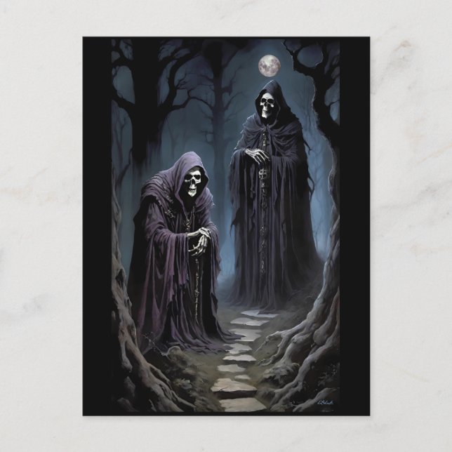 Carte Postale J'ai des frissons au clair de lune pâle (Devant)