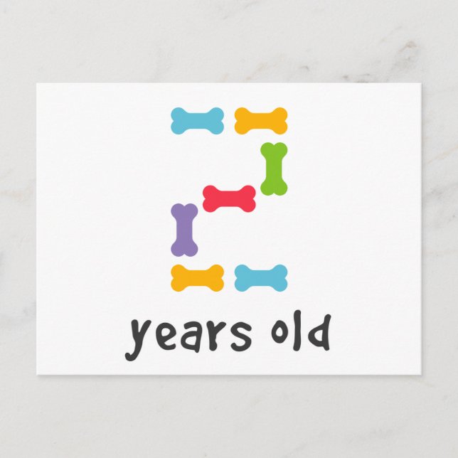 Carte Postale J'ai deux ans (Devant)