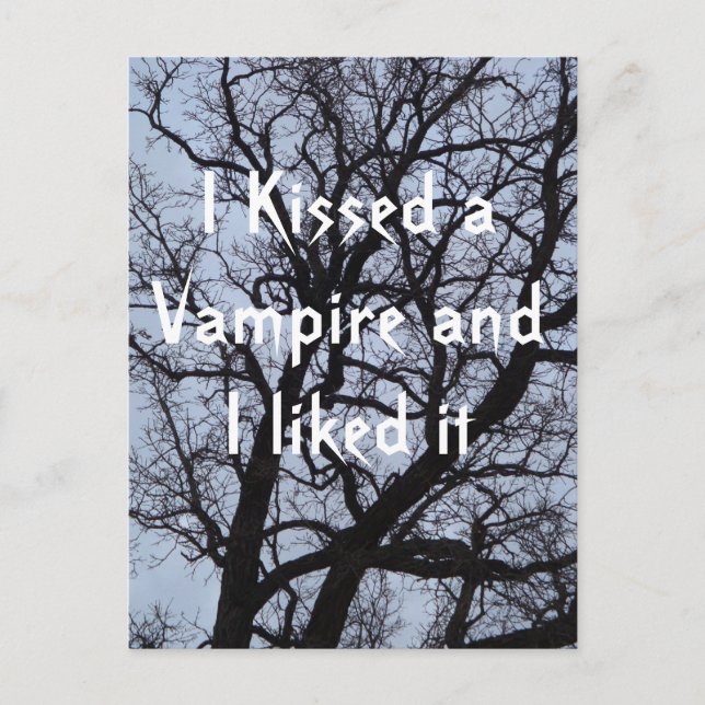 Carte Postale J'ai embrassé un vampire et j'ai aimé ça (Devant)