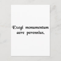 J'ai érigé un monument plus durable que....