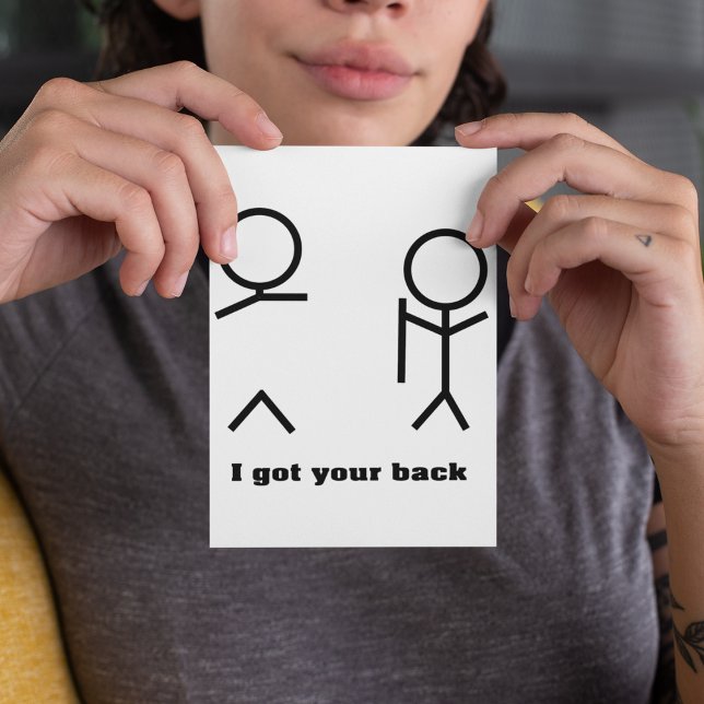 Carte Postale J'ai eu ton dos (I got your back postcard)