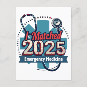 Carte Postale J'ai jumelé 2025 Médecine d'urgence