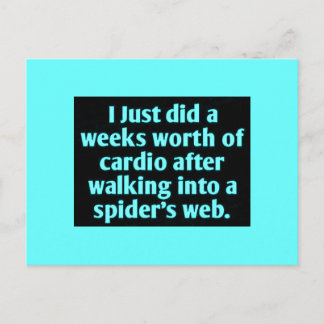 CARTE POSTALE J'AI JUSTE FAIT UNE SEMAINE DE CARDIO APRÈS AVOIR