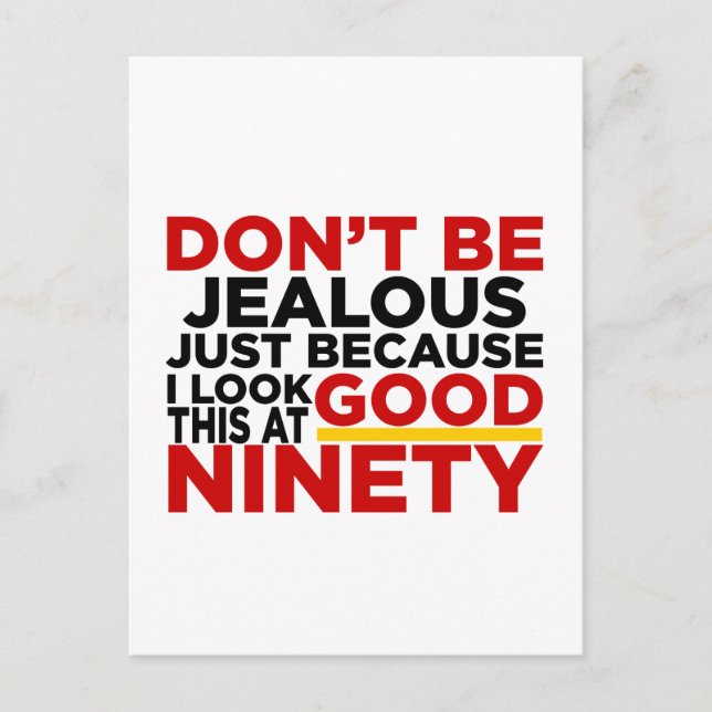 Carte Postale J'Ai L'Air Bon À 90 Designs Anniversaires (Devant)