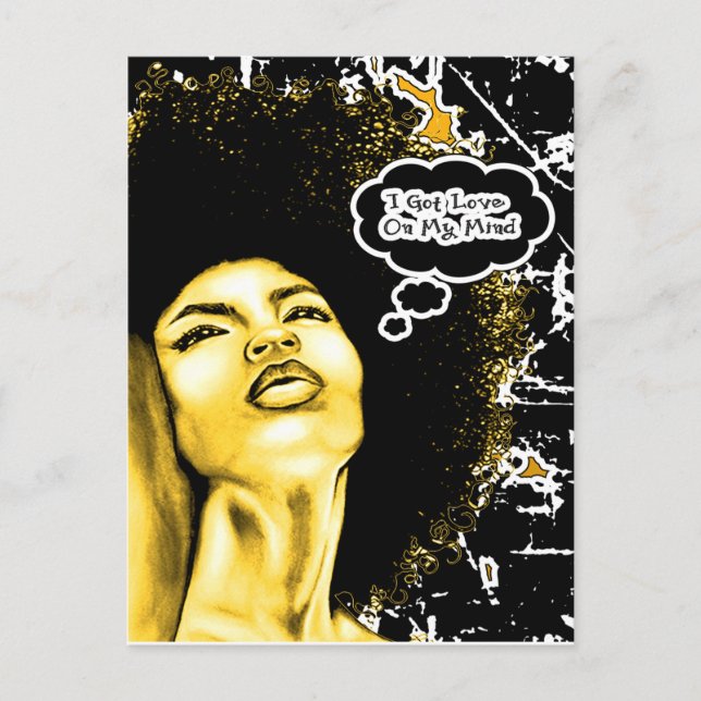 Carte Postale J'Ai L'Amour Dans Mon Esprit (Devant)