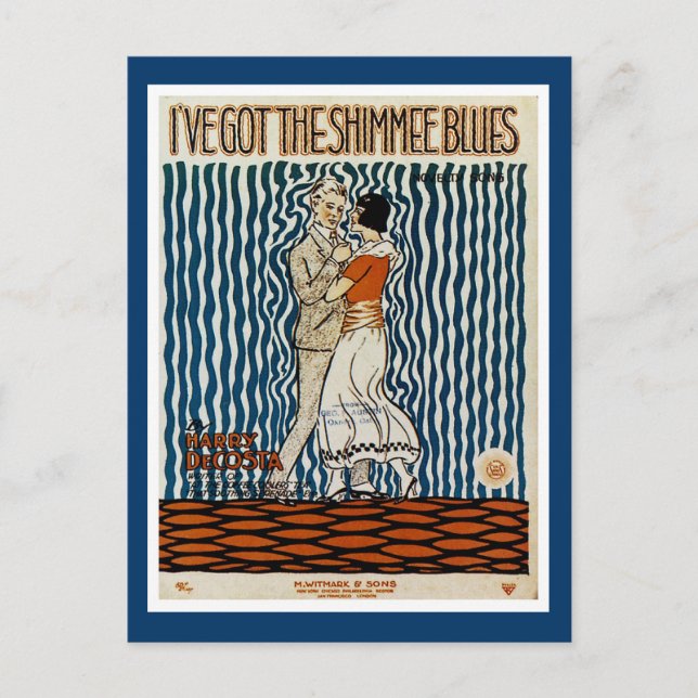 Carte Postale J'ai le Shimmie Blues (Devant)