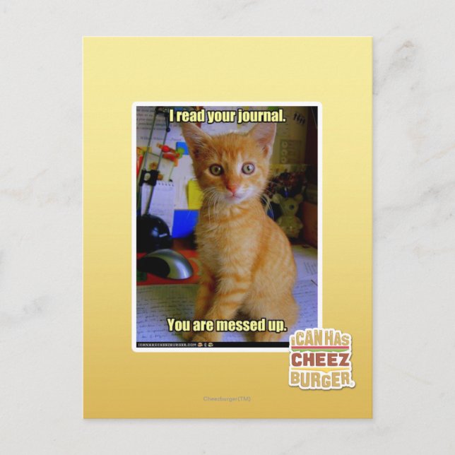 Carte Postale J'ai lu votre journal (Devant)