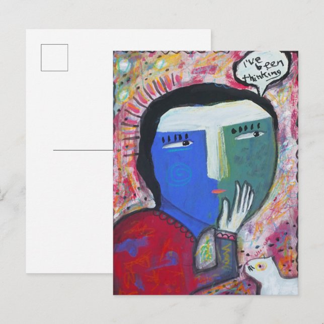 Carte Postale J'ai pensé (Devant / Derrière)