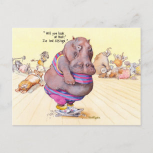 Carte Postale J'ai perdu 375 kg !