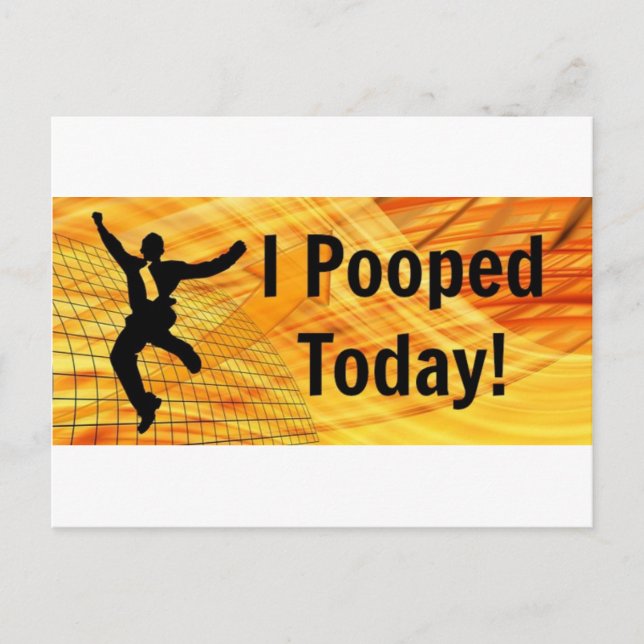 Carte Postale J'Ai Poopé Aujourd'Hui ! (Devant)