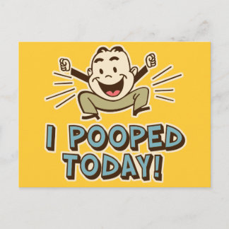Carte Postale J'Ai Poopé Aujourd'Hui Drôle Humour Toilettes