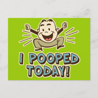 Carte Postale J'Ai Poopé Aujourd'Hui Drôle Humour Toilettes