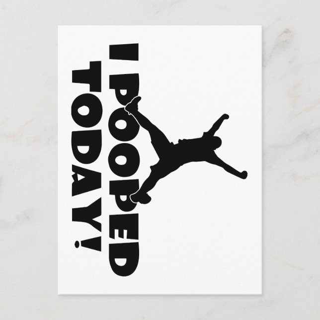 Carte Postale J'AI POOPÉ AUJOURD'HUI Humoristique drôle de plais (Devant)