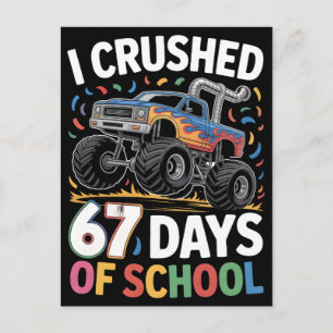 Carte Postale J'ai survécu 67 jours d'école Mème drôle Professeu