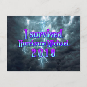 Carte Postale J'ai survécu à l'ouragan Michael