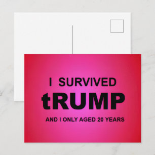 Carte Postale J'ai survécu à tRUMP