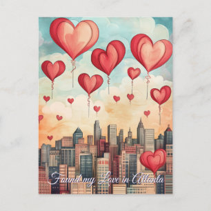 Carte Postale J'ai trouvé mon amour à Atlanta USA Saint Valentin