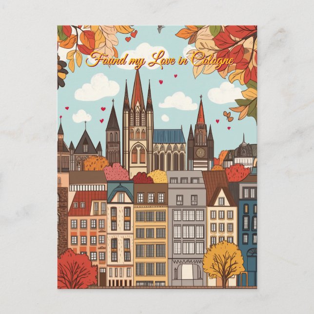 Carte Postale J'ai trouvé mon amour à Cologne Saint Valentin (Devant)